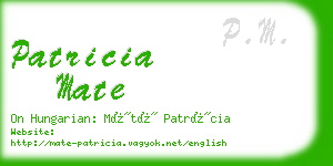 patricia mate business card